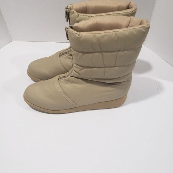 Naturalizer Front Zip Rain Ankle Puffer Boots 10 - Picture 4 of 12